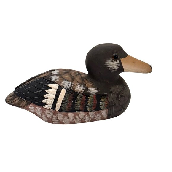 Vintage Hand Painted, Carved Soapstone Duck - Picture 1 of 7